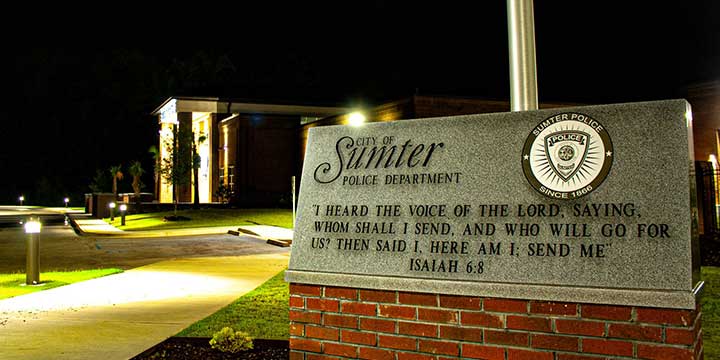 City of Sumter Police Department sign